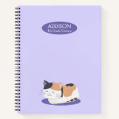 Niedlich Calico Cat Spiral Notebook Notizblock (Vorderseite)