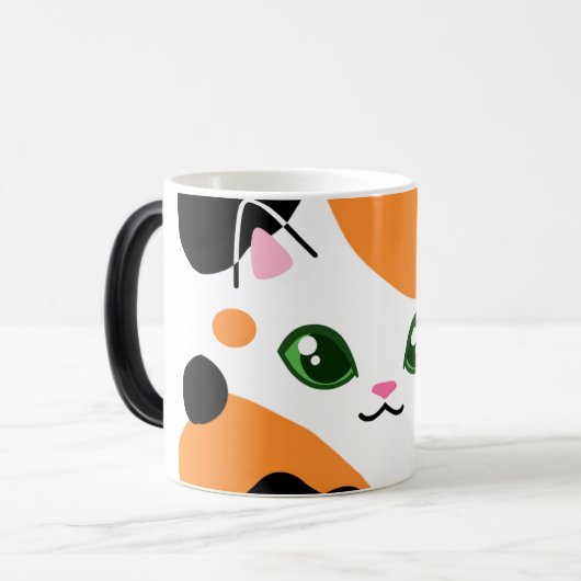 Niedlich Calico Cat Tasse (Vorderseite Links)