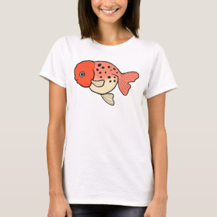 Niedlich Calico Ranchu Goldfish Extravaganter Gold T-Shirt