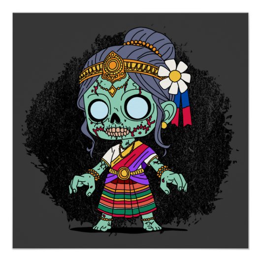 Niedlich Cambodian Zombie Poster (Vorderseite)