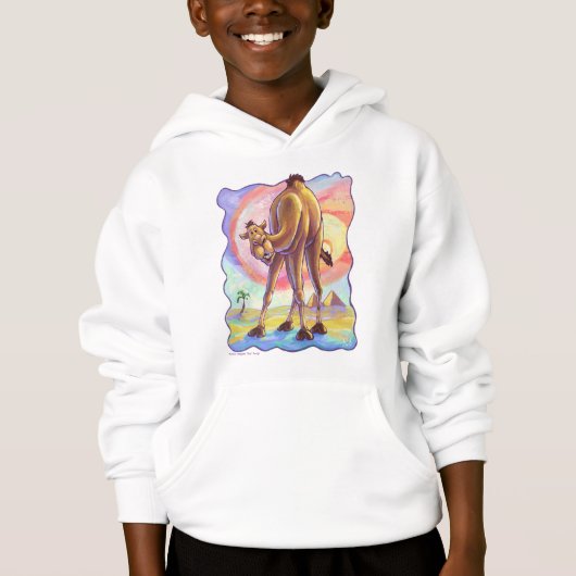 Niedlich Camel Coming and Going Kids Sweatshirt (Vorderseite)