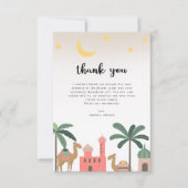 Niedlich Camel Desert Baby Dusche Danke Karte (Vorderseite)