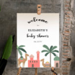 Niedlich Camel Desert Baby Dusche Willkommenspende Poster<br><div class="desc">Herzlich willkommen auf der Suche nach diesem einzigartigen und ganz besonderen Thema Babydusche. Das Design besticht durch ein niedliches Kamel inmitten von Oase und Palmen. Die Pastellfarben ergänzen das Thema perfekt. Entdecken Sie mehr passende Artikel in meinem Shop.</div>