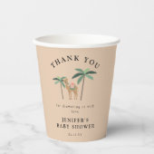 Niedlich Camel Desert Theme Kinderdusche Pappbecher (Vorderseite)