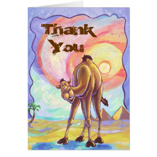 Niedlich Camel Party Dankeschön Karte (Vorne)