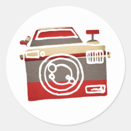 Niedlich Camera Liebe Herzfotografie Graphic Party Runder Aufkleber