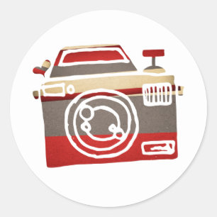 Niedlich Camera Liebe Herzfotografie Graphic Party Runder Aufkleber