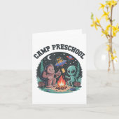 Niedlich Camp Out Preschool Tiny Bigfoot Campingpl Karte (Gelbe Blume)