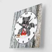 Niedlich Campkin Raccoon Wanduhr (Winkel)