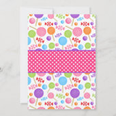 Niedlich Candy Bat Mitzvah Einladung (Rückseite)