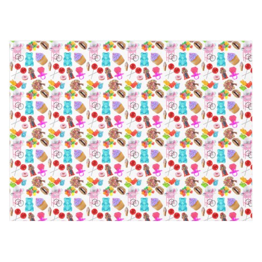 Niedlich Candy Birthday Tischdecke (Vorderseite (Horizontal))