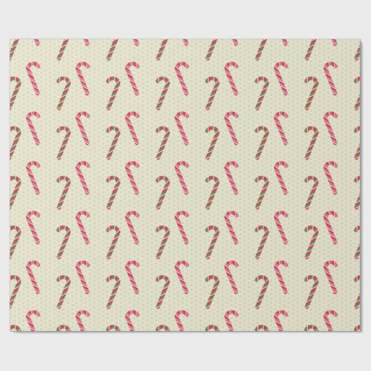 Niedlich Candy Cane Christmas Geschenkpapier (Flach)