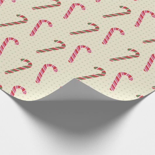 Niedlich Candy Cane Christmas Geschenkpapier (Ecke)
