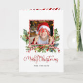 Niedlich Candy Cane Frohe Weihnachten Foto (Vorderseite)