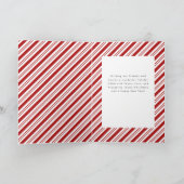 Niedlich Candy Cane Frohe Weihnachten Foto (Innenseite)