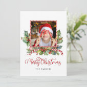 Niedlich Candy Cane Frohe Weihnachten Foto (Stehend Vorderseite)