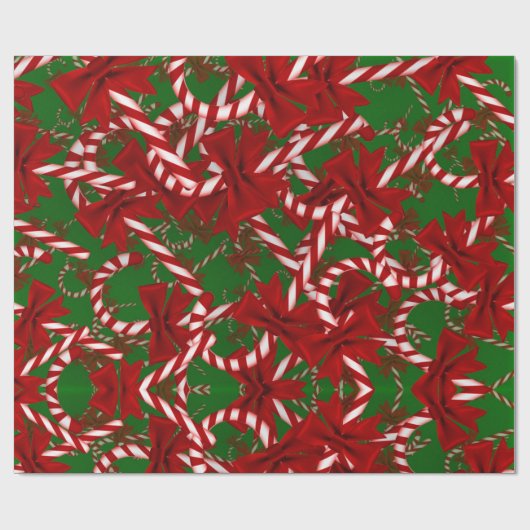 Niedlich Candy Cane Geschenkpapier (Flach)