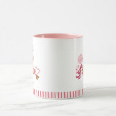 Niedlich Candy Cane Gingerbrot House Pink White Tasse (Zentrum)