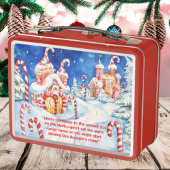 Niedlich Candy Cane Kids Foto Metal Lunchbox