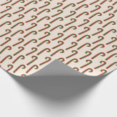 Niedlich Candy Cane Pattern Weihnachten Geschenkpapier (Ecke)