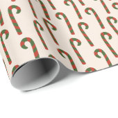 Niedlich Candy Cane Pattern Weihnachten Geschenkpapier (Rolleneckpunkt)
