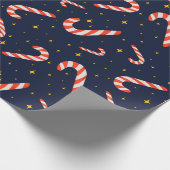 Niedlich Candy Cane Starry Night Time Sky Weihnach Geschenkpapier (Ecke)