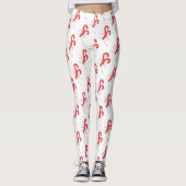 Niedlich Candy Cane WeihnachtsLeggings Leggings (Vorderseite)