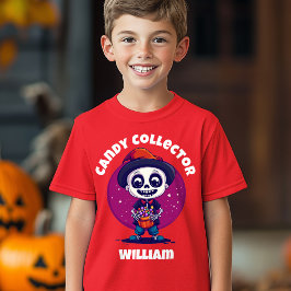 Niedlich Candy Collector Skeleton Boys Halloween T-Shirt
