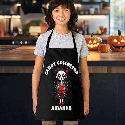 Niedlich Candy Collector Skeleton Kids Halloween Schürze