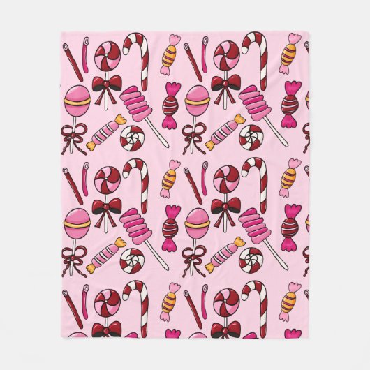 Niedlich Candy Fleecedecke (Vorderseite)