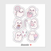 Niedlich Candy Ghosts Kawaii Sticker Pack (Blatt)