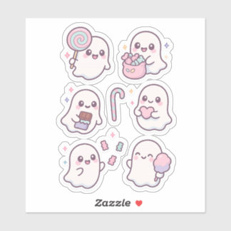 Niedlich Candy Ghosts Kawaii Sticker Pack