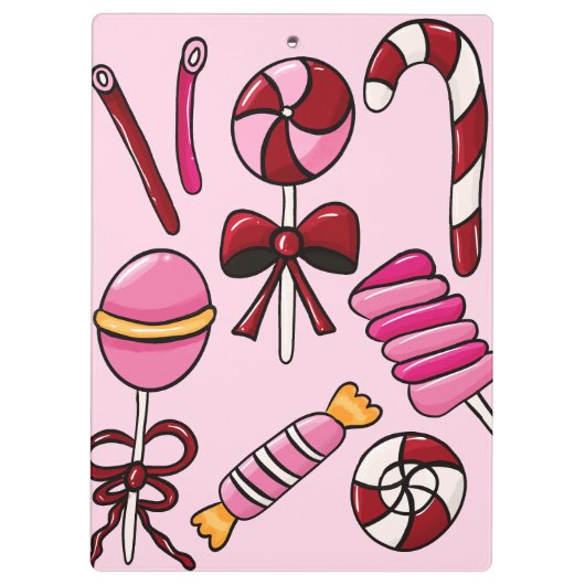 Niedlich Candy Klemmbrett (Rückseite)