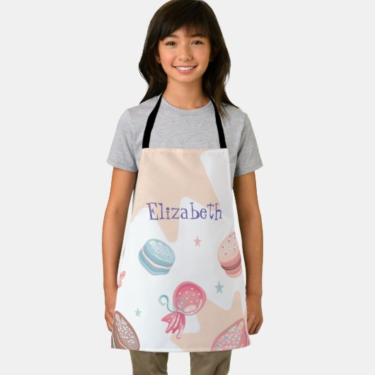 Niedlich Candy Macarons Personalisiert Schürze (Insitu)