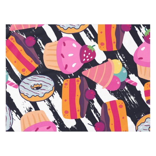 Niedlich Candy Pattern Tischdecke (Vorderseite (Horizontal))