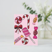 Niedlich Candy Postkarte (Stehend Vorderseite)