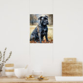 Niedlich Cane Corse Dog Art Print Poster (Küche)