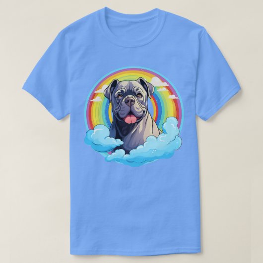 Niedlich Cane Corso Rainbow Cloud Kawaii Happy Pup T-Shirt (Design vorne)