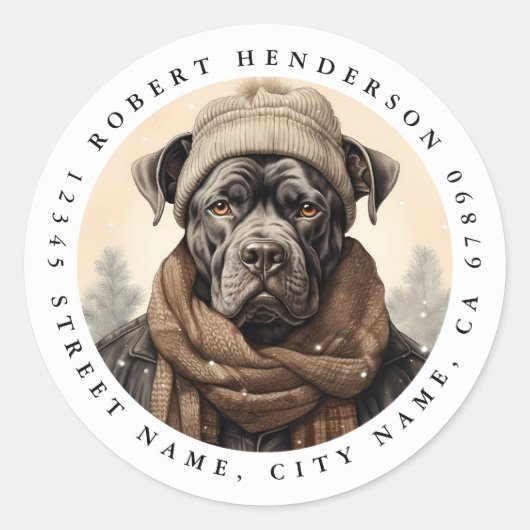 Niedlich Cane Corso Round Stickers (Vorderseite)