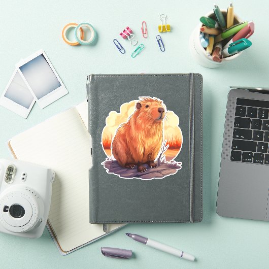 Niedlich Capybara Aufkleber (iPad Hülle)