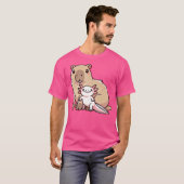 Niedlich Capybara Axolotl T-Shirt (Vorne ganz)