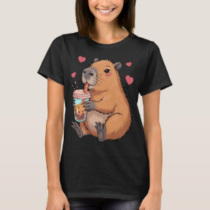 Niedlich Capybara Boba Tea Blase T-Shirt