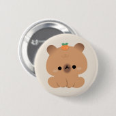 Niedlich Capybara Button (Vorne & Hinten)