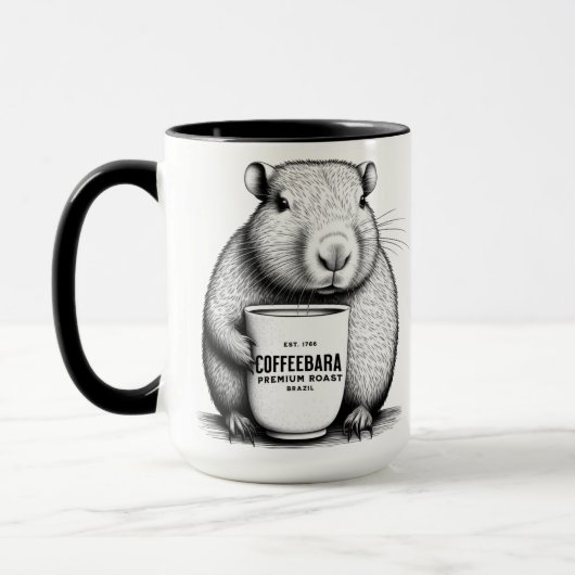 Niedlich Capybara Coffeebara Kaffee Tasse (Links)