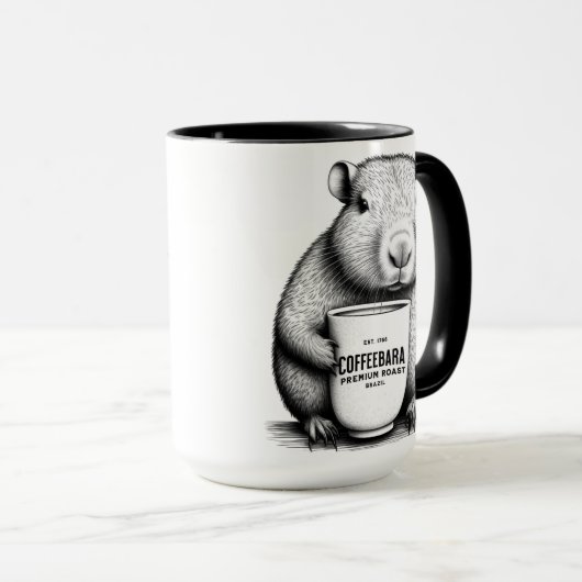 Niedlich Capybara Coffeebara Kaffee Tasse (VorderseiteRechts)