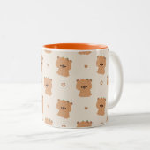 Niedlich Capybara Couple Zweifarbige Tasse (VorderseiteRechts)