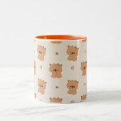 Niedlich Capybara Couple Zweifarbige Tasse (Mittel)
