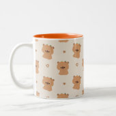 Niedlich Capybara Couple Zweifarbige Tasse (Links)