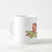 Niedlich Capybara Cowboy Reiten Kaffeetasse (Vorderseite Links)