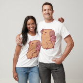 Niedlich Capybara Eating Ice Creme T-Shirt (Unisex)